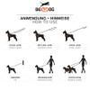 BedDog Spike Dog Leash, Adjustable to 3 Lengths, Double Leash, 2 m, Black/Neon view 2