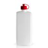 6 x 500 ml White PE Lotion Bottles with Red-Cap Squeeze Closures view 1