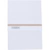 LITTLE DUTCH 01394 Baby Bed Sheet, White with Beige Trim, 110 x 140 cm view 1