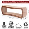 CanadianCat Company XL Cat Scratching Board - Jumbo Galaxy - Double-Sided - 1 Meter - 100 x 26 x 34 cm - Brown Corrugated Cardboard view 2