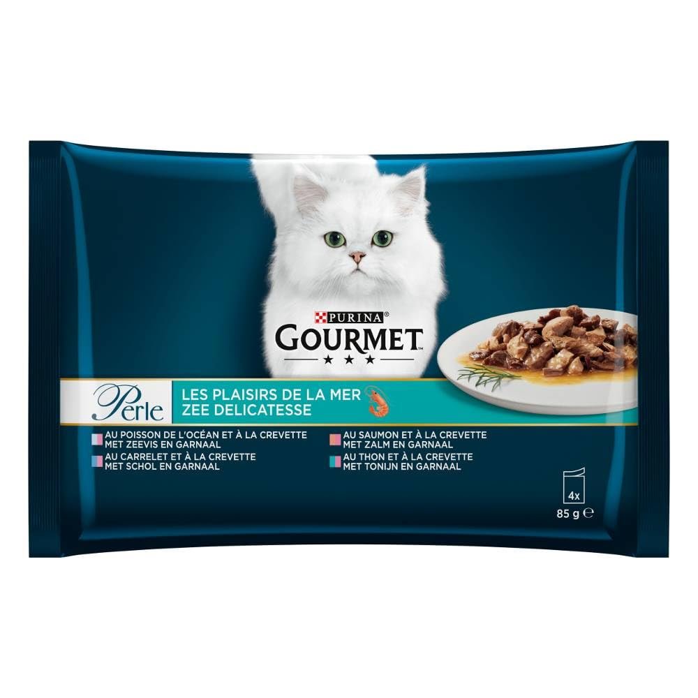 Gourmet Perle Plaisir de la Mer Wet Cat Food, 4 x 85 g