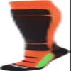 normani 2-Pair Support Knee-High Compression Socks, Orange/Black, Size 35/38 view 2