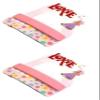 Loxie - 2 Pretty Pink Solid/Polka Dot Spring-Closure French Hair Clips/Barrettes view 1