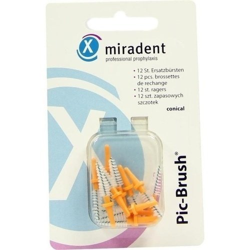 PIC BRUSH Interdental Brush Refills, Tapered, 3–5 mm, Orange, 6 ct