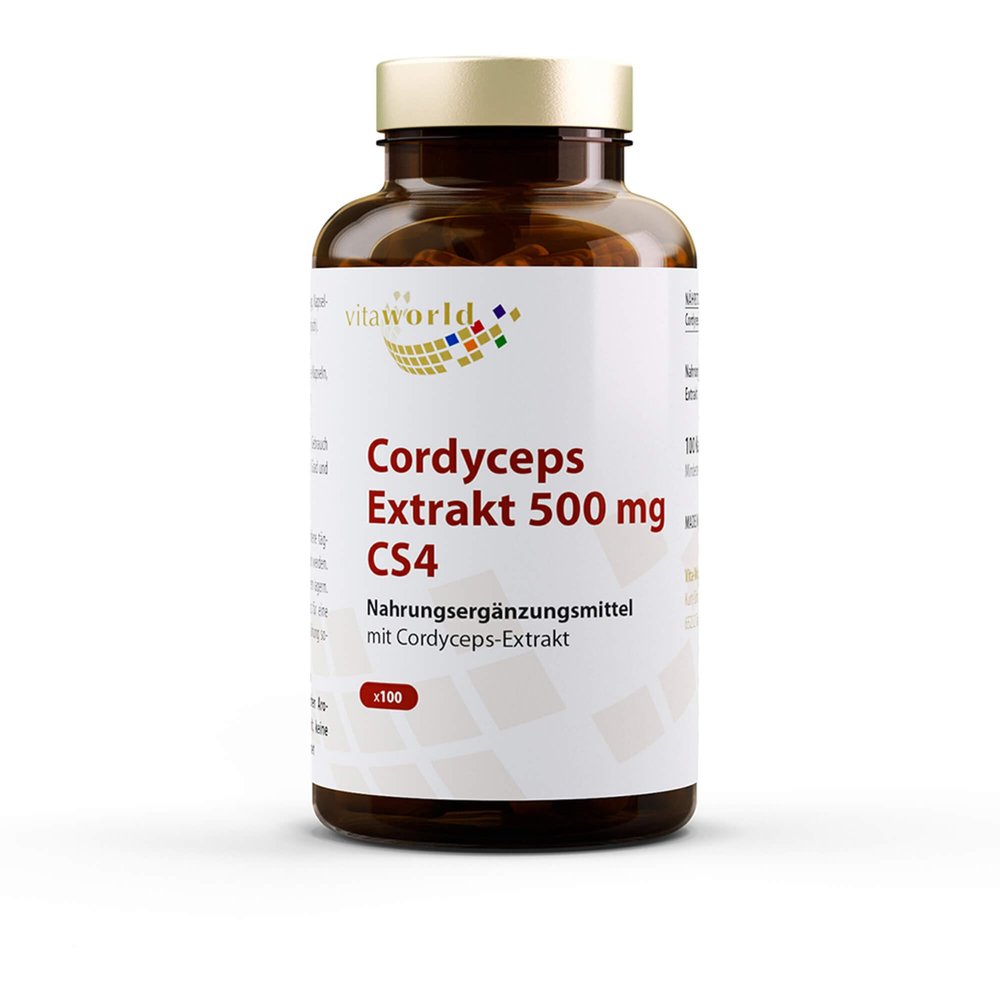CORDYCEPS Extract 500 mg Capsules, 100 Count