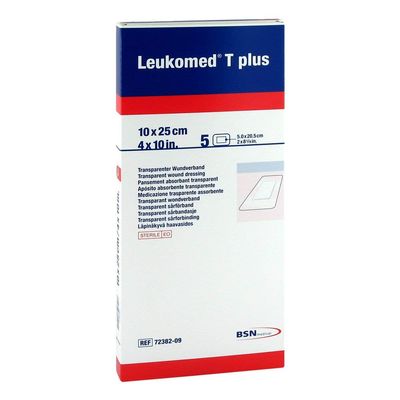 LEUKOMED transp.plus sterile dressings, 5 ct