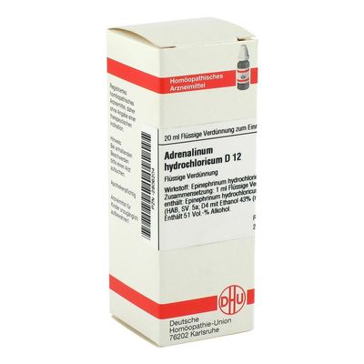 DHU Adrenalinum hydrochloricum D12 Dilution, 20 mL Solution