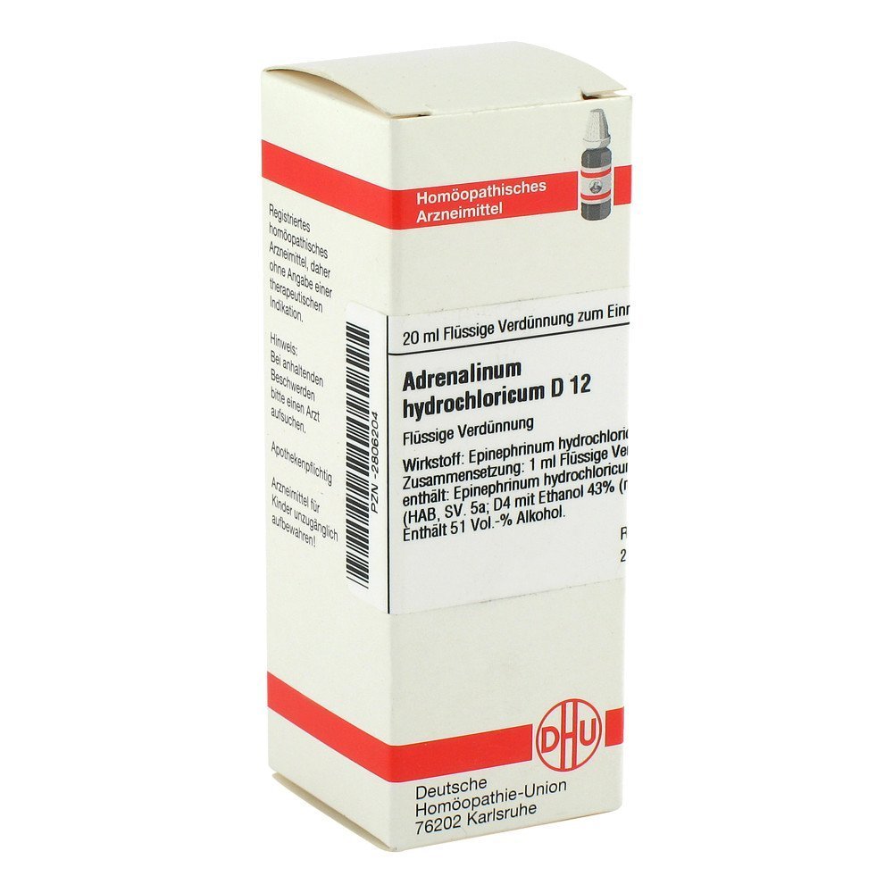 DHU Adrenalinum hydrochloricum D12 Dilution, 20 mL Solution