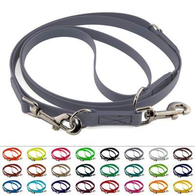 Adjustable BioThane Leash, 19mm Wide, 4m Long, Gray