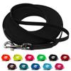 LENNIE Lightweight BioThane Long Line, 9 mm, 12 m, Black, Stitched view 2