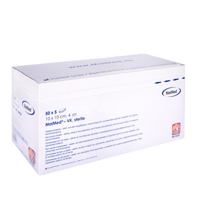 MAIMED Nonwoven Compresses 10 x 10 cm, 4-Ply, 50 x 5, 500 g