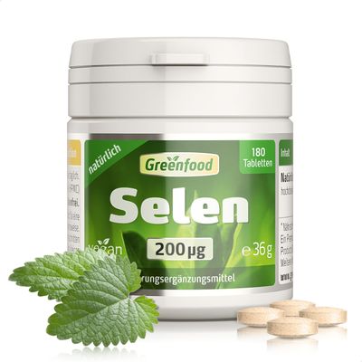 Selenium, 200 g, High-Dose, 180 Tablets - No Artificial Additives
