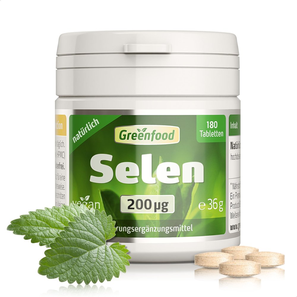 Selenium, 200 g, High-Dose, 180 Tablets - No Artificial Additives