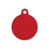 Round Large Engraved Address Tag with Border - Red view 1