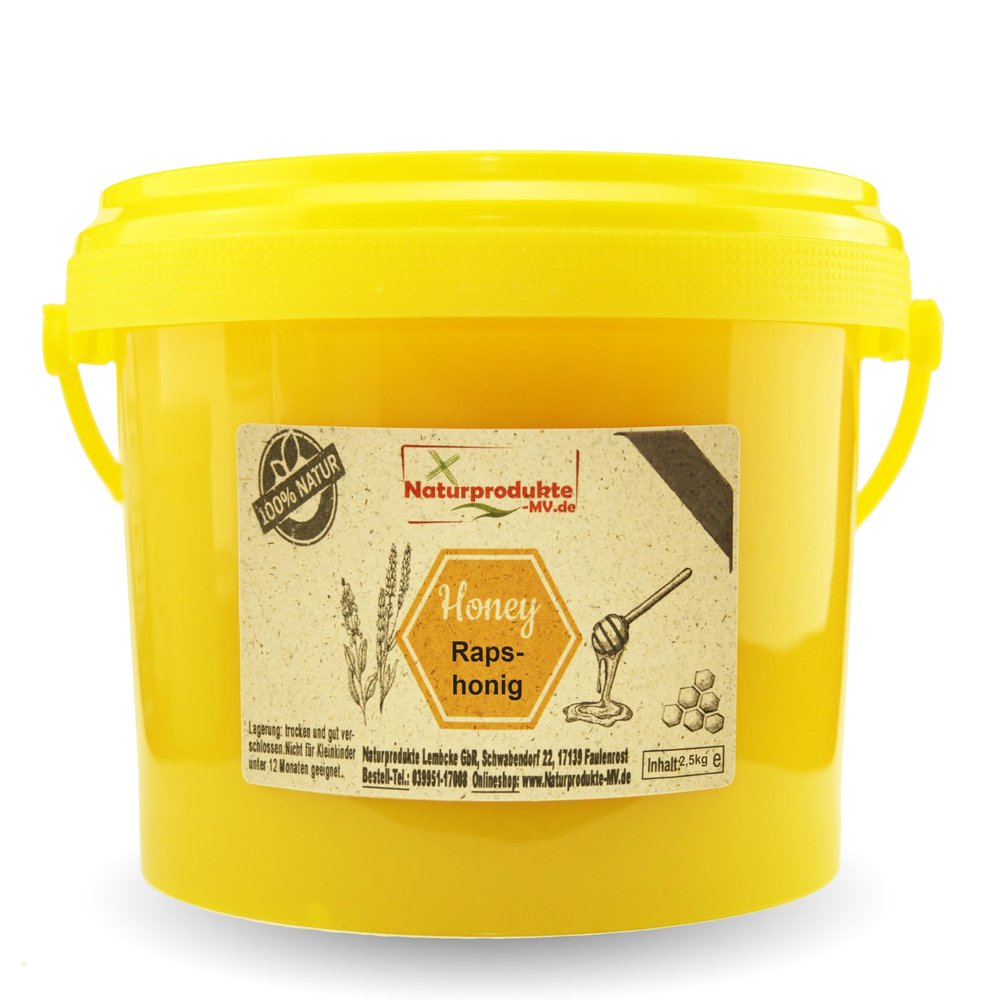 Rapeseed Honey, 2.5 kg Bucket, Origin: Germany