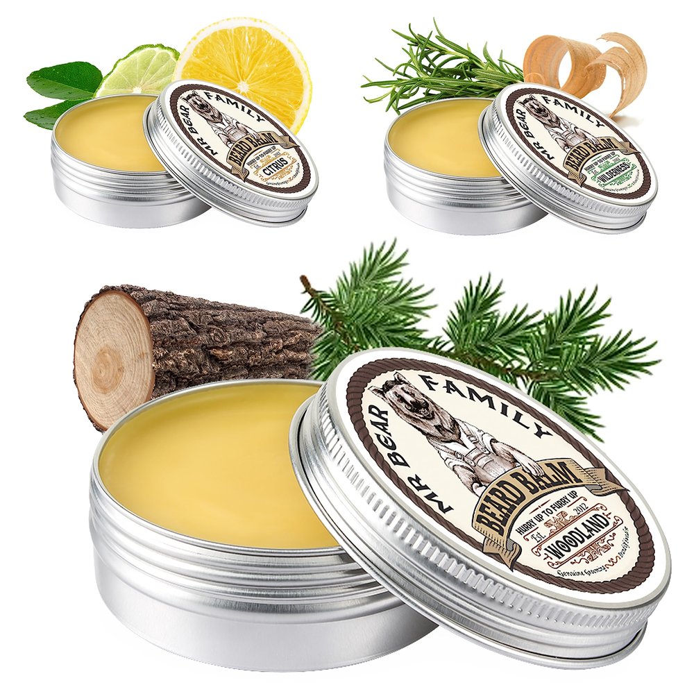 Mr Bear Family Woodland Beard Balm for Men, 60 ml