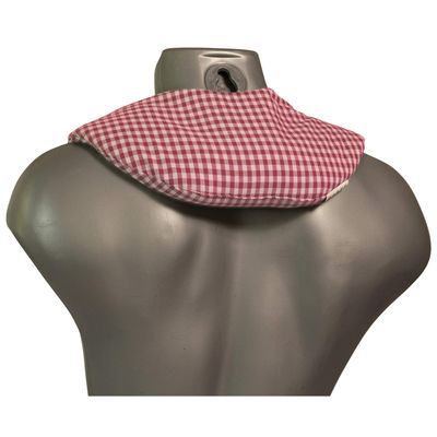 St. John's Wort Seed Neck Pillow, Organic Cotton, Red-White, 30 x 33 cm