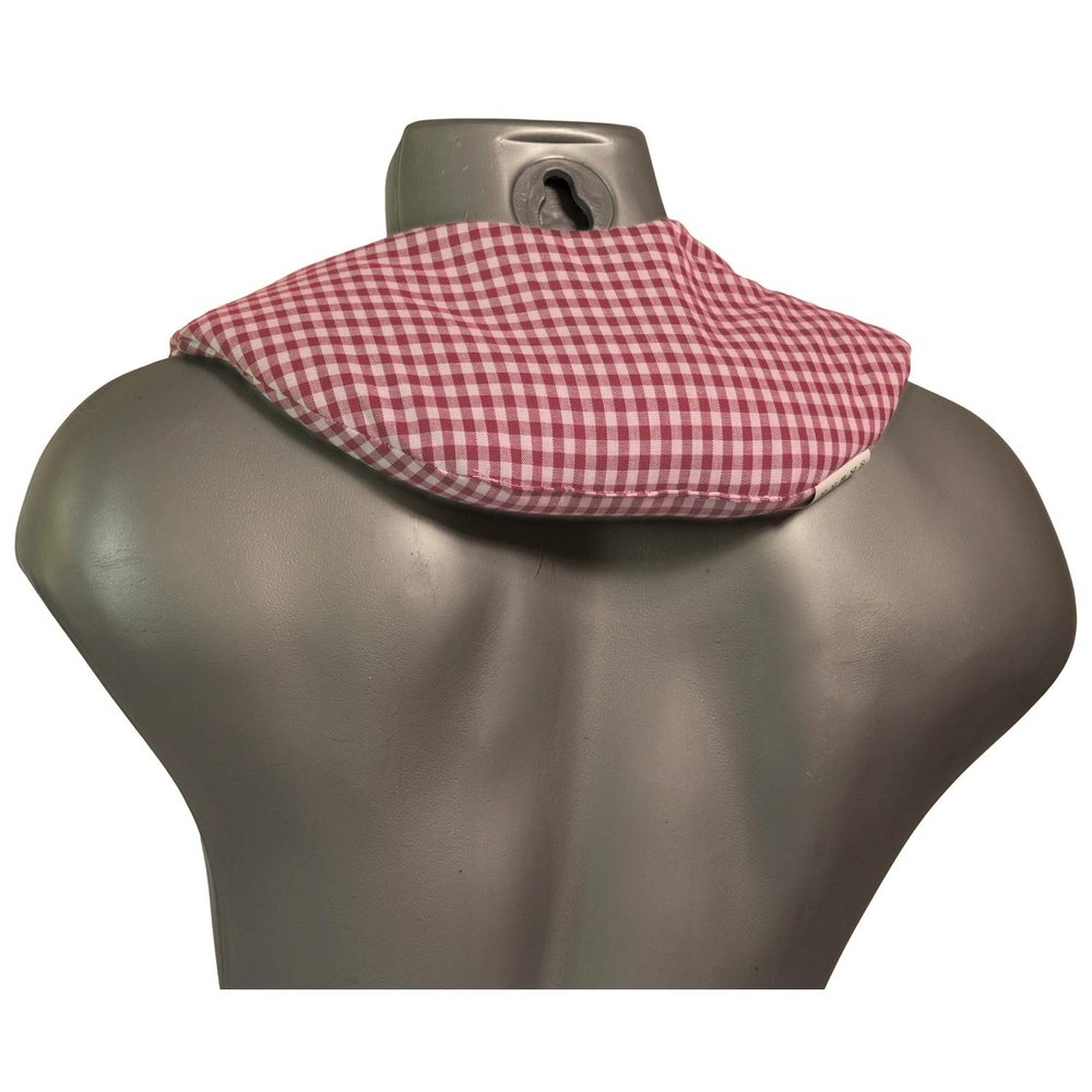 St. John's Wort Seed Neck Pillow, Organic Cotton, Red-White, 30 x 33 cm