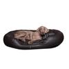 tierlando Philip Dog Bed in Premium Faux Leather with 4-Chamber Mattress, Easy-Care Cover and Stable Padding, 140 x 100 cm, Color 03 Black view 1