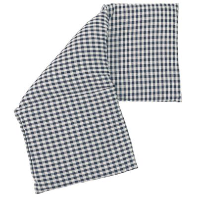 Rapeseed Heat/Cold Pack 20 x 50 cm, 3-Chamber, Organic Cotton, Blue-White