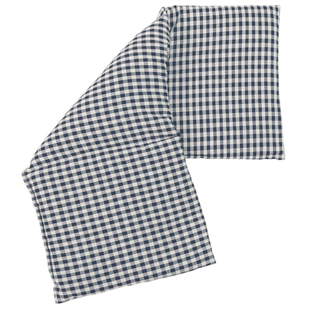 Rapeseed Heat/Cold Pack 20 x 50 cm, 3-Chamber, Organic Cotton, Blue-White