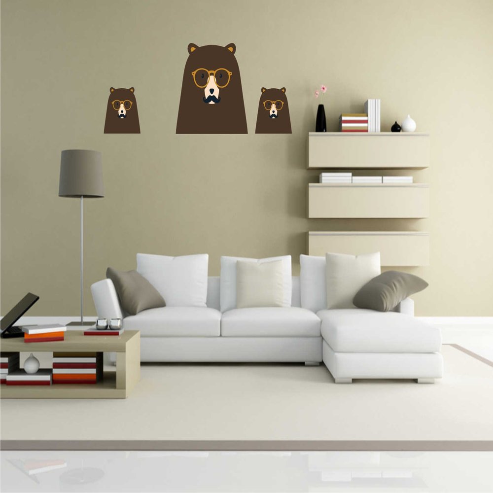 Wall Decal for Children's Room clm036 - Funny Little Monsters and Cute Dog - 70 x 26 cm