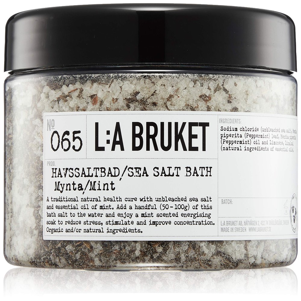 L:a Bruket No. 65 Bath Salt, Mint, 1-Pack (450 g)