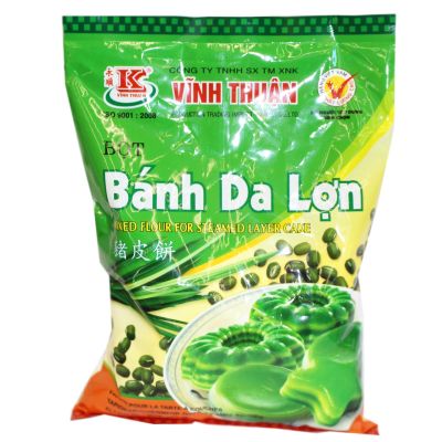 Vinh Thuan Banh Da Lon Vietnamese Flour Mix for Steamed Layer Cake, 400 g