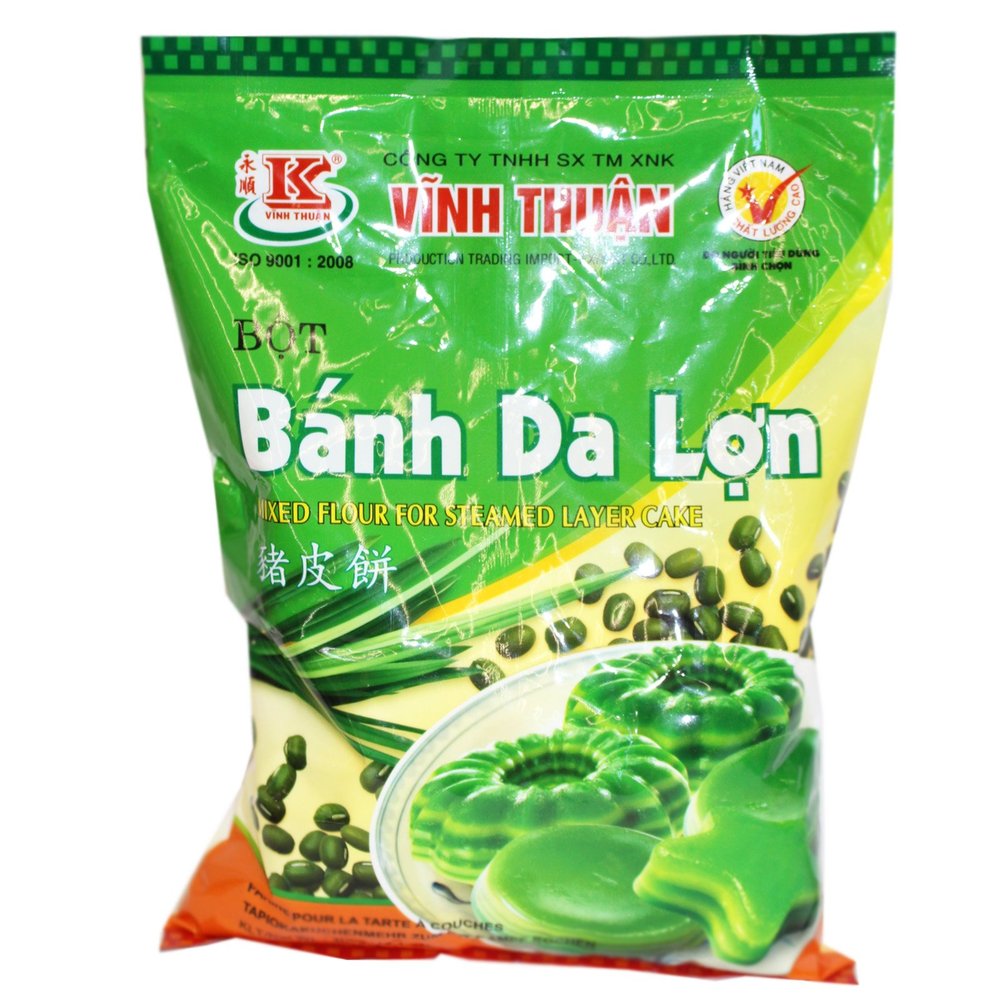 Vinh Thuan Banh Da Lon Vietnamese Flour Mix for Steamed Layer Cake, 400 g