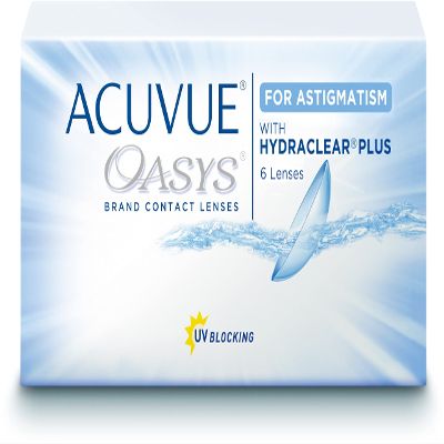 Acuvue Oasys for Astigmatism Two-Week Soft Contact Lenses, 6 ct, BC 8.6 mm, DIA 14.5, CYL -1.75, Axis 50, 2.75 D