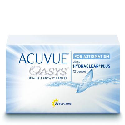 Acuvue Oasys for Astigmatism 2-Week Soft Contact Lenses, 12 ct / BC 8.6 mm / DIA 14.5 / CYL -2.25 / Axis 60 / 0.75 D