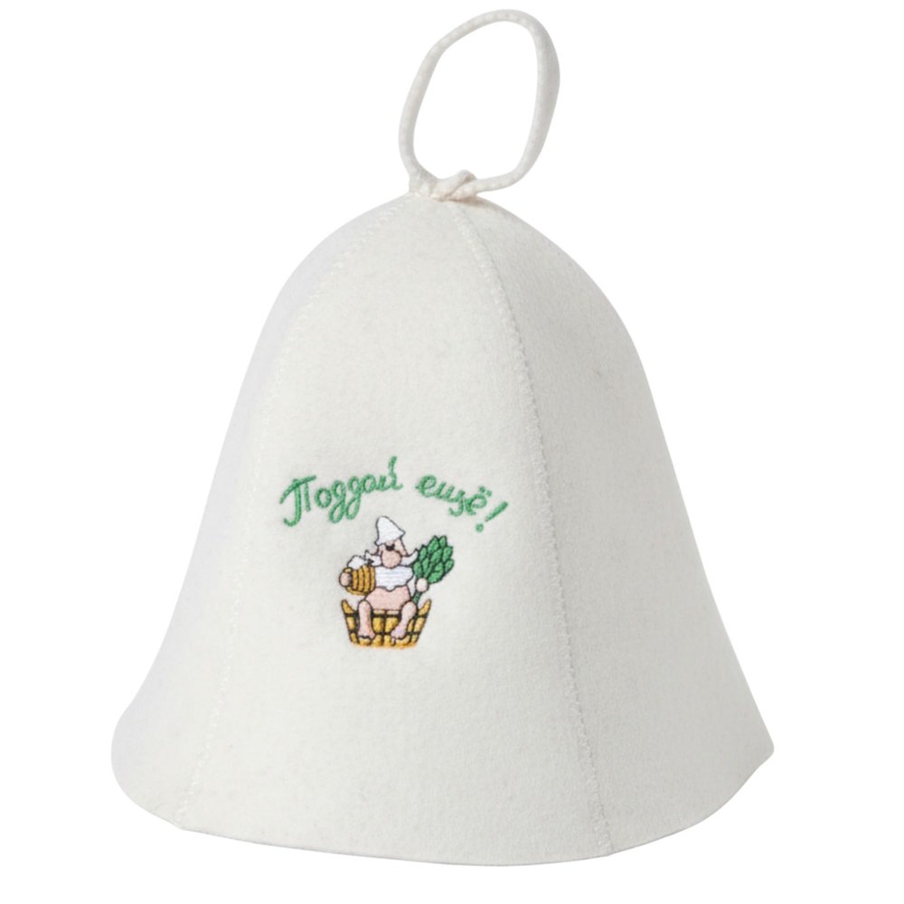 GMMH Wool Felt Sauna Hat with Russian Sayings (1021)