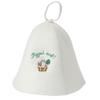 GMMH Wool Felt Sauna Hat with Russian Sayings (1021) view 1