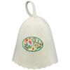 GMMH Wool Felt Sauna Hat for Women, Floral Pattern, Meadow 1116 view 1