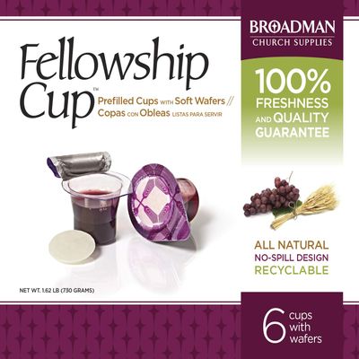 BROADMAN CHURCH SUPPLIES Fellowship Communion Cups, 6-Pack
