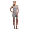 Suprima Care Bodysuit with Diagonal Back Zipper, Gray, XXL view 1