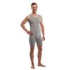Suprima Care Bodysuit with Diagonal Back Zipper, Gray, XXL view 2