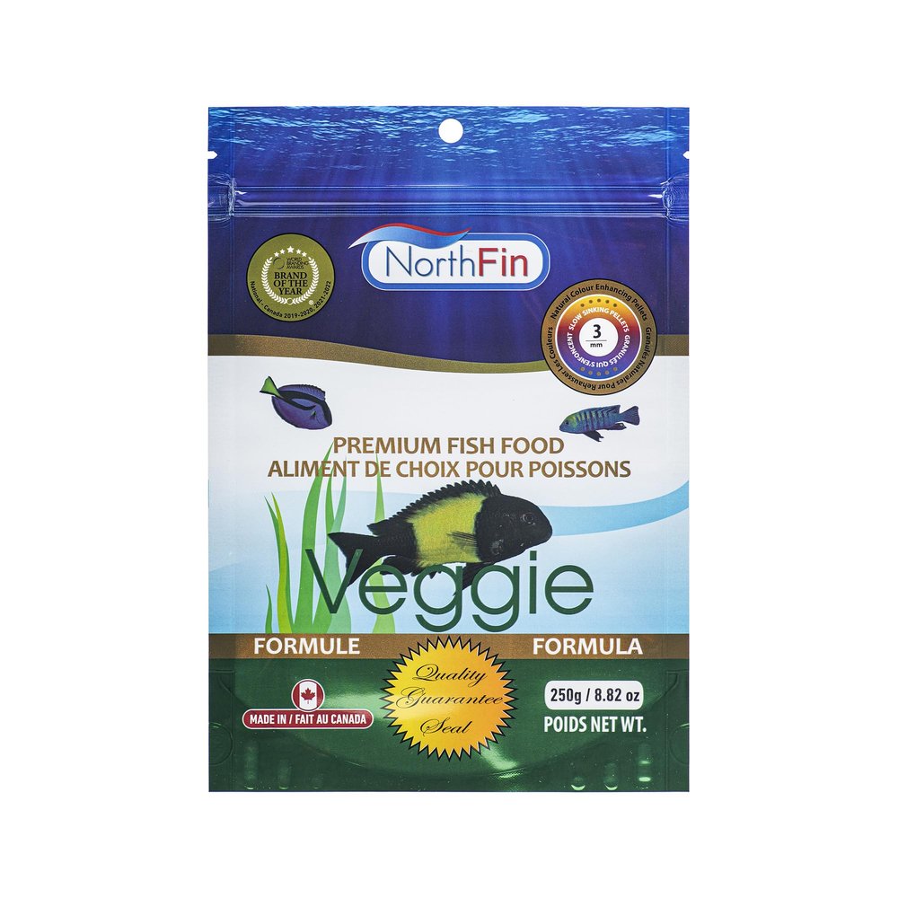 NorthFin Vegetable Formula 3 mm Pellets, 250 g Pack