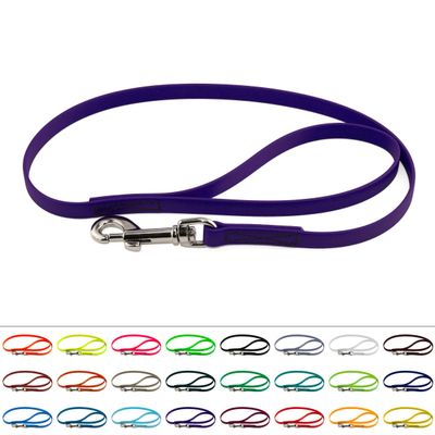 LENNIE BioThane Dog Lead, 19 mm Wide, 0.75 m Long, Purple/Violet, with Hand Loop, Sewn