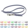 LENNIE BioThane Leash, 16mm Wide, 1.5m Long, Gray, with Handle view 1