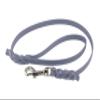 LENNIE BioThane Leash, 16mm Wide, 1.5m Long, Gray, with Handle view 2