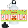 Aluminum Drinking Bottle with Meliha Name and Owl Design for Girls view 1