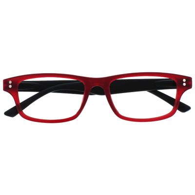 UV Reader Rubberized Red/Black Distance Glasses, -1.50, Spring Hinges, UVMR033-1.50