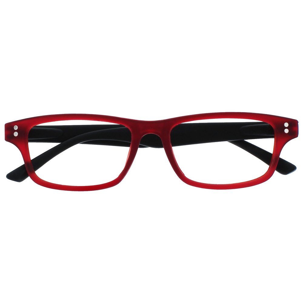 UV Reader Rubberized Red/Black Distance Glasses, -1.50, Spring Hinges, UVMR033-1.50