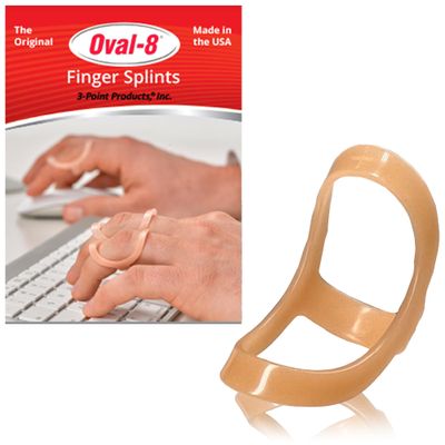 3 Point Products Oval-8 Individual Finger Splint, Size 8, 0.4 Ounce by 3-Point Products