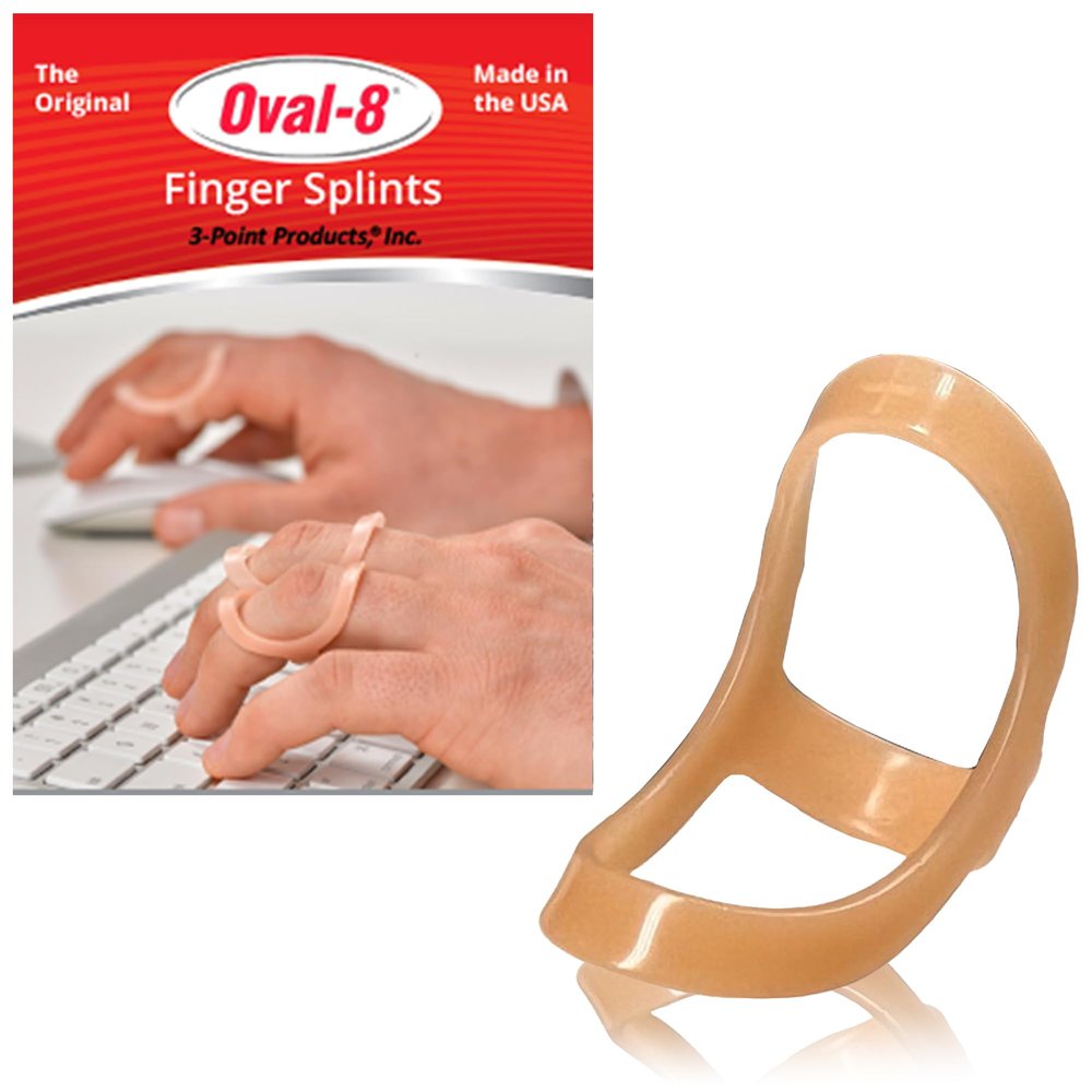 3 Point Products Oval-8 Individual Finger Splint, Size 8, 0.4 Ounce by 3-Point Products