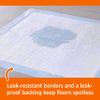 Amazon Basics Dog and Puppy Training Pads, Leakproof 5-Layer Design, Quick-Drying Surface, Regular, 150 Count, Blue, 56 x 56 cm view 3