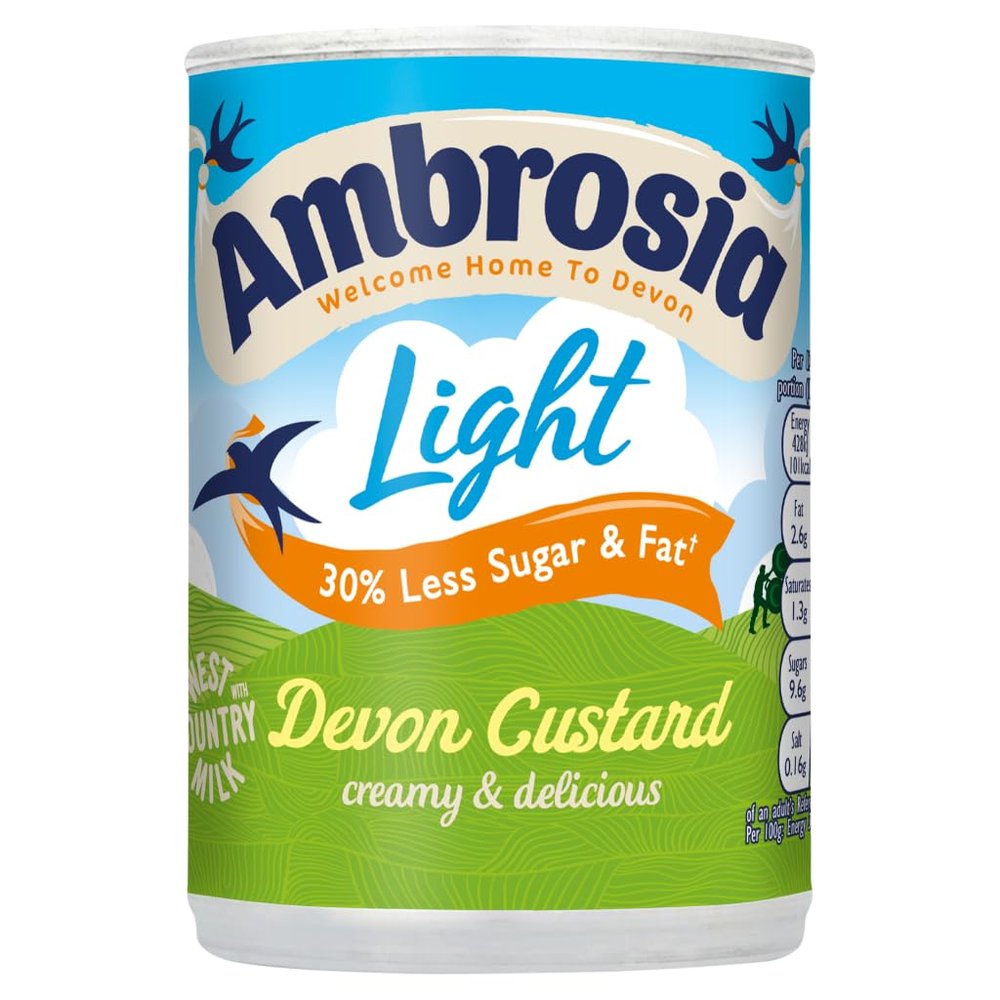 Ambrosia LIGHT Devon Custard, Creamy & Delicious, 400 g