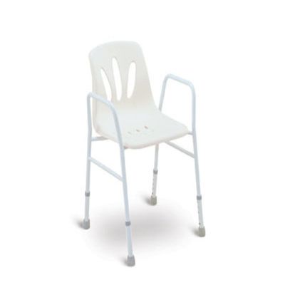 Height-Adjustable Shower Chair - White