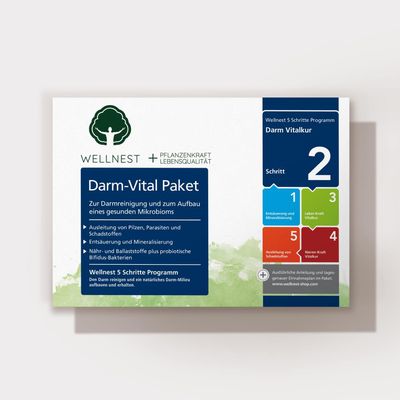 Wellnest Darm-Vital Detox Gut Cleanse | 5-Week Detox Program Kit | Includes Mineralization and Gut Support